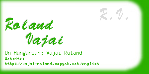 roland vajai business card